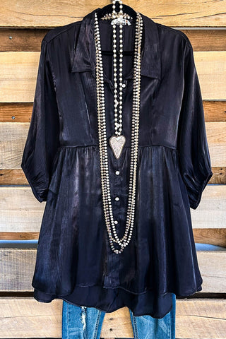 One More Glance Dress - Black - SALE