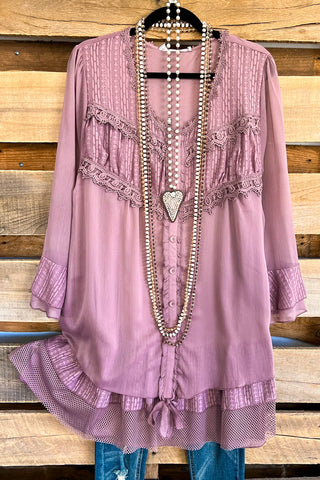 Right On Feelings Blouse - Blueberry - SALE