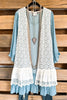 Modern Delight Tunic/Vest (2 Piece Set) - White Blue