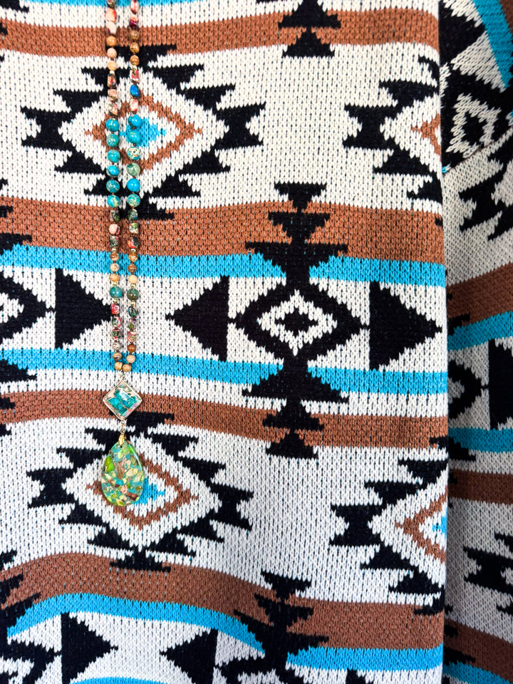 Montana Skies Sweater - Mocha Multi - SALE