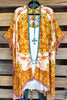 Desert Gold Mandala Flower Kimono - Desert Gold