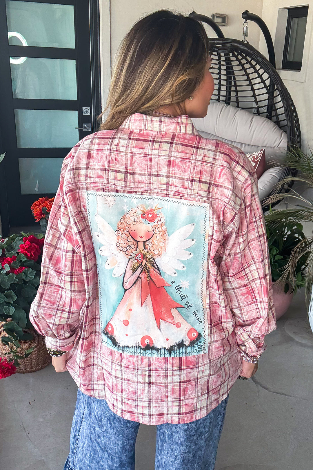 Angel Plaid Button Up - 100% Cotton