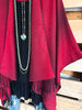 Winter Walk Poncho - Burgundy