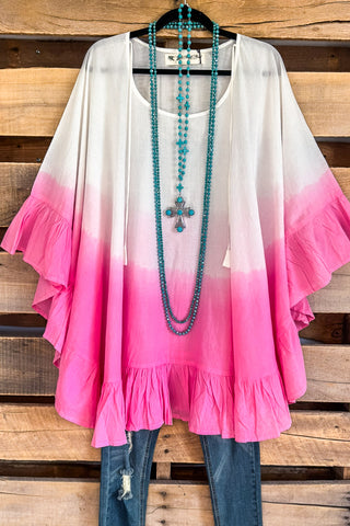 Devoted To Truth Oversized Button Up Blouse - Sage Blush