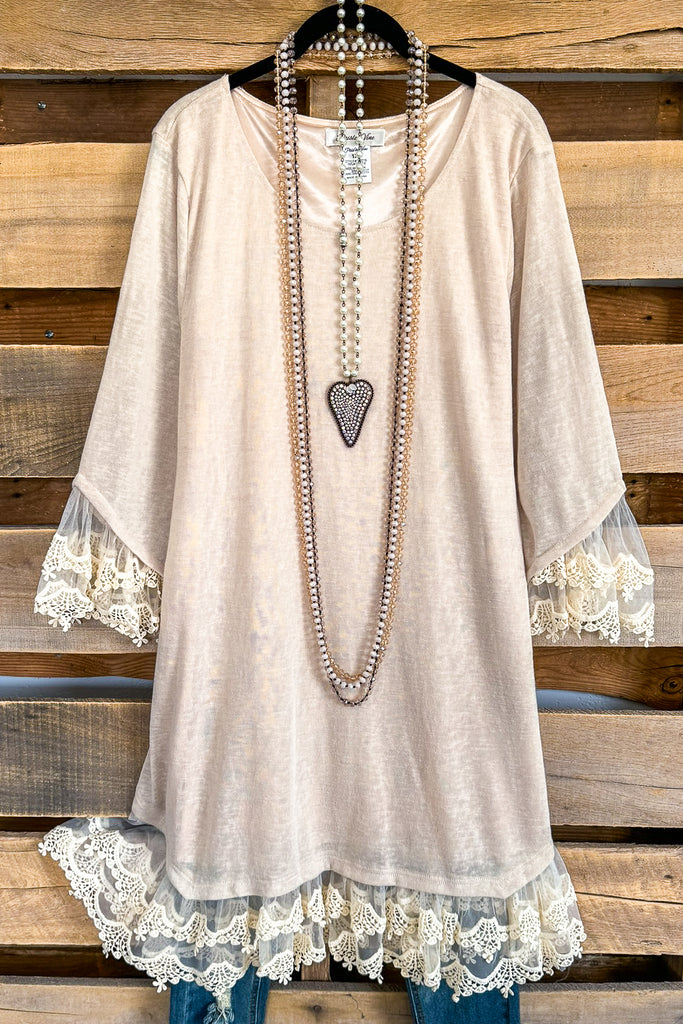 Twist On a Classic Dress - Beige - SALE