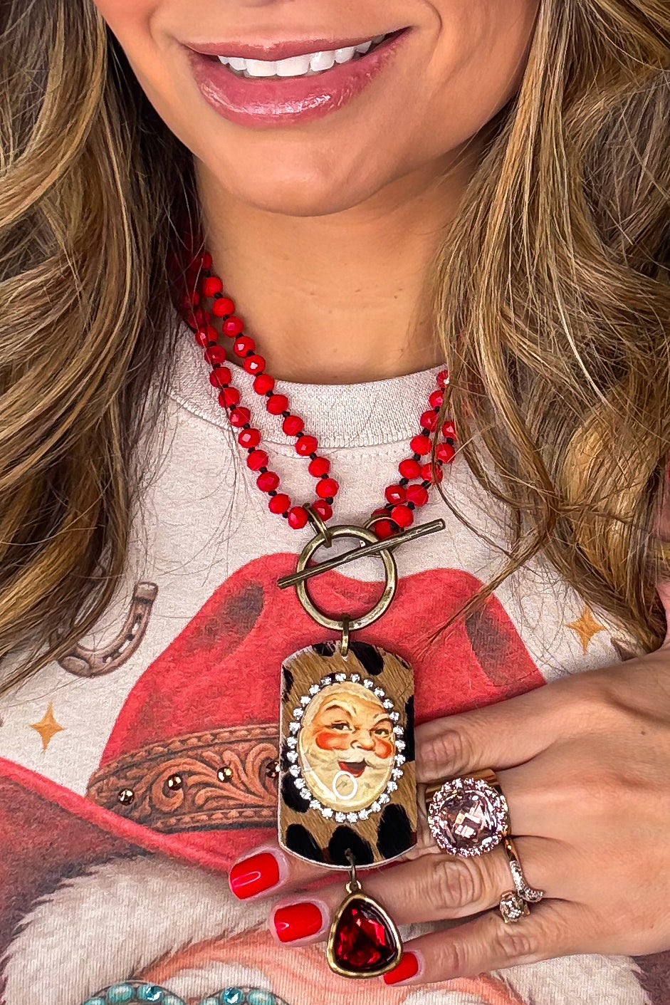 Santa Leopard Necklace