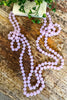 Long Beaded Necklace - Pink