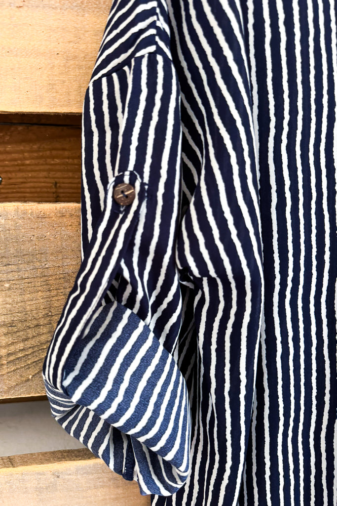 Reading Between The Lines Tunic -Navy