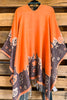 Future Forward Poncho - Orange/Gray