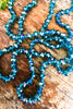 Long Beaded Necklace - Teal