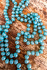 Long Beaded Necklace - Turquoise Blue