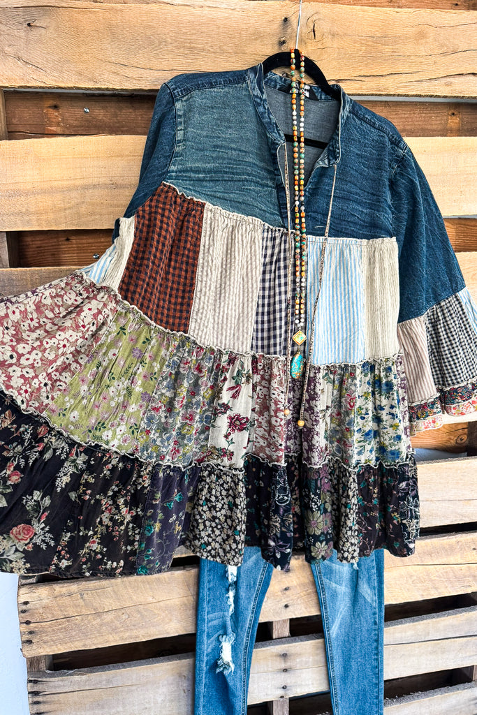 A Day With Friends Blouse - 100% Cotton - Vintage