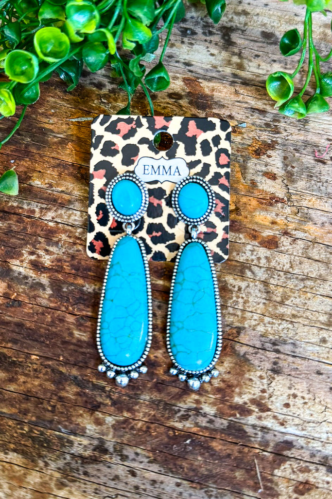 Fancy Squash Earrings - Turquoise