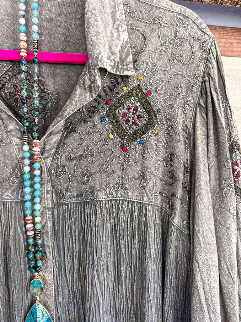 Dreams That Come True Tunic - Gravel