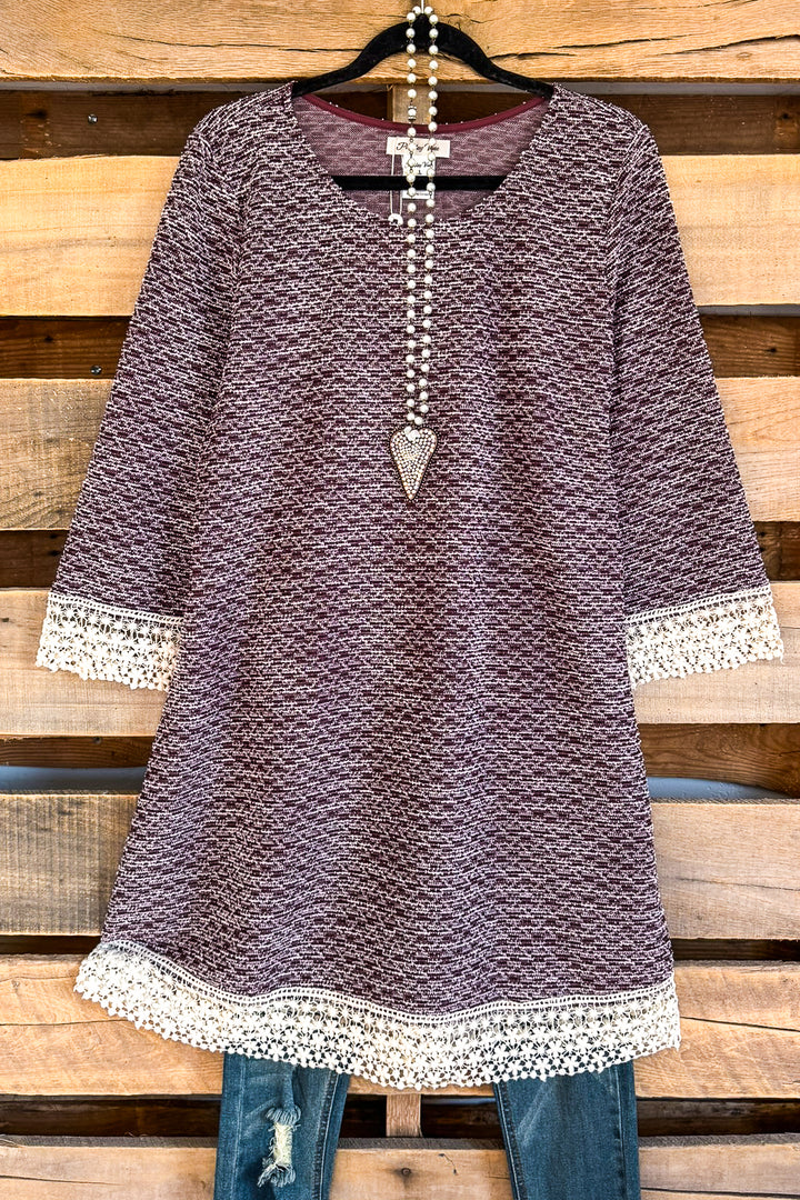 Sparkling Purpose Dress - Wine