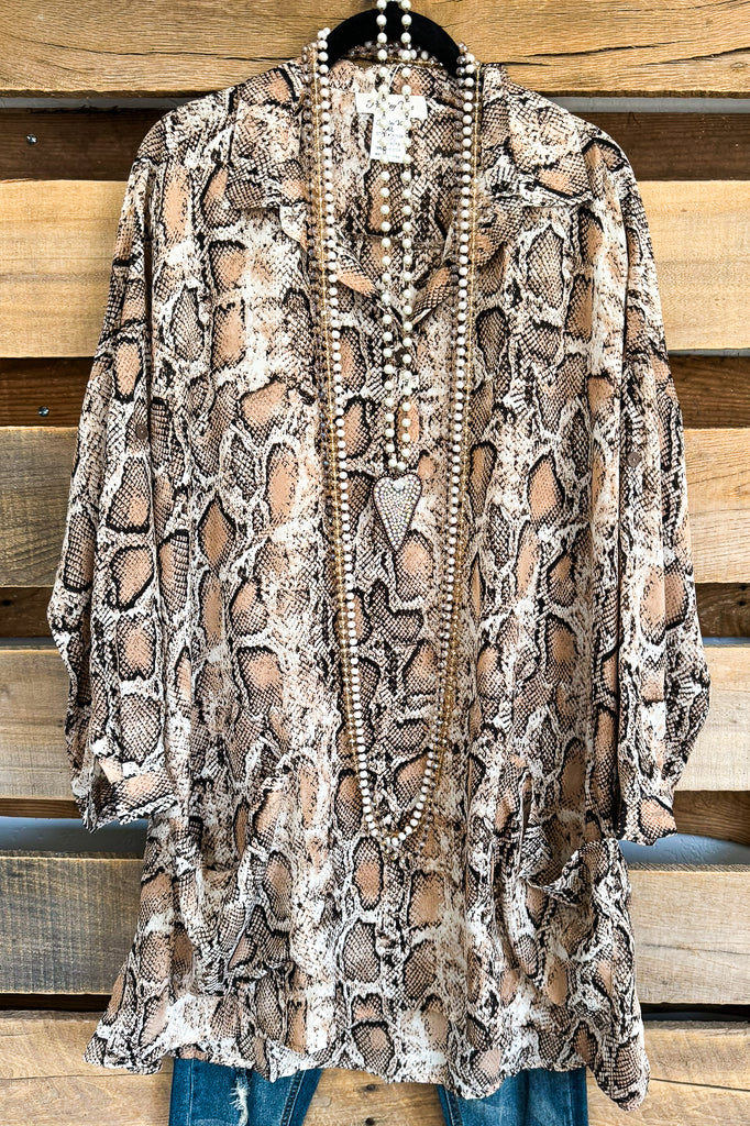 Glamorous Oversized Tunic - Taupe