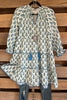 Garden Escape Dress - Off White - 100% COTTON