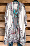 Imagination At Best Kimono - White/Charcoal