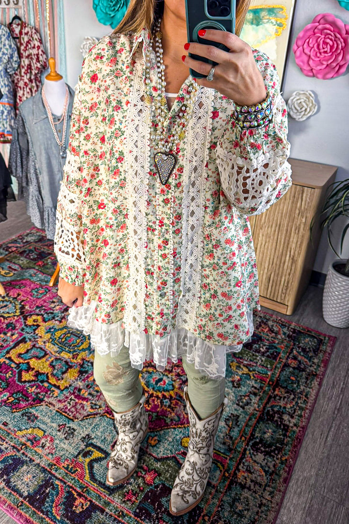Comes Naturally OVERSIZED Top - Natural - SALE