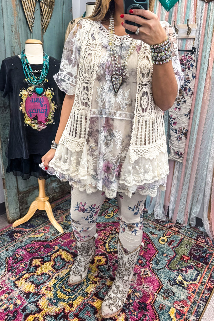 AHB EXCLUSIVE: You'll Be In My Heart Top - Ivory/Floral (slip sold separately)