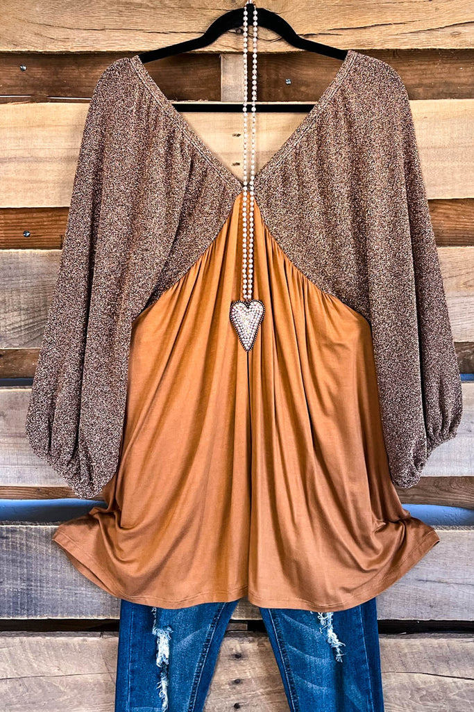 Champagne Nectar Blouse - Camel
