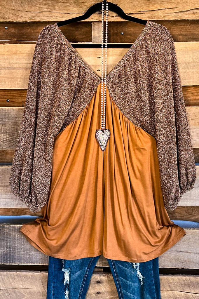 Champagne Nectar Blouse - Camel