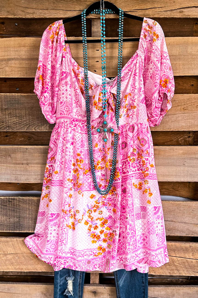 Starting Off New Dress - Pink Multi