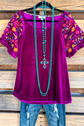 Without Question Burnout Velvet Kimono - Red