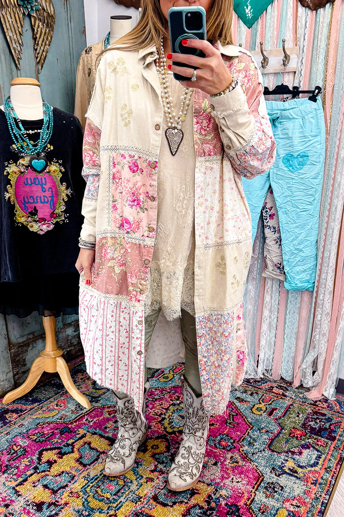 Peach Wood Haven Duster - Mauve