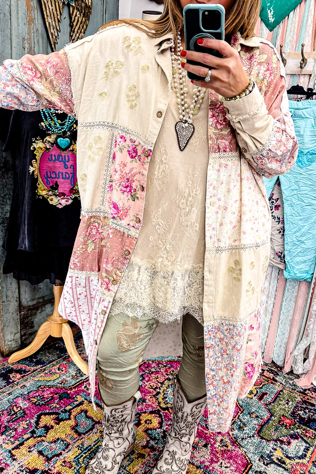 PRE ORDER: Peach Wood Haven Duster - Mauve