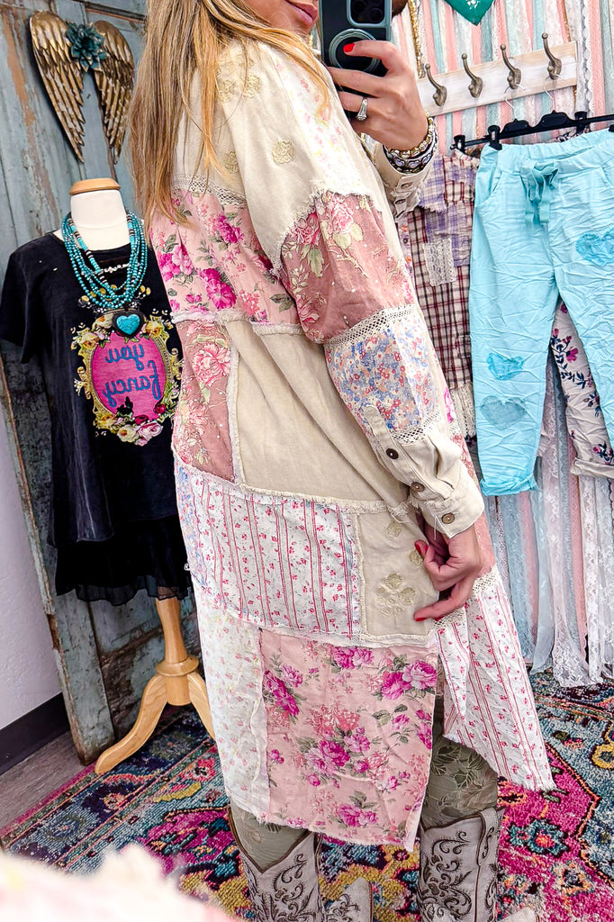 Peach Wood Haven Duster - Mauve