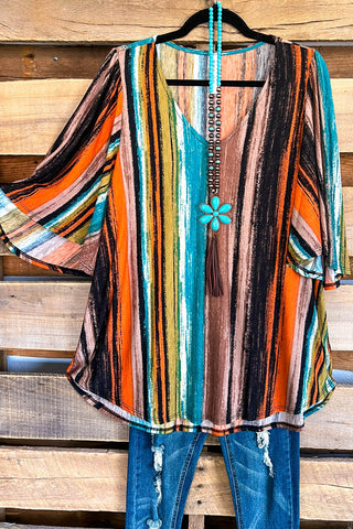 Overflowing With Devotion Vest - Turquoise