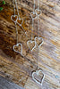 Falling Hearts Necklace - Silver