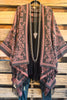 Trusting The Details Poncho - Pink/Gray