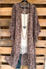 Searching The Skies Oversized  Kimono - Mocha Mix