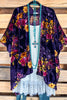 Made For More Burnout Velvet Kimono - Purple