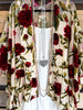 Heart On My Sleeve Burnout Velvet Kimono - Red