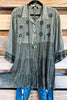 Gathering Sweetness Blouse - Gravel