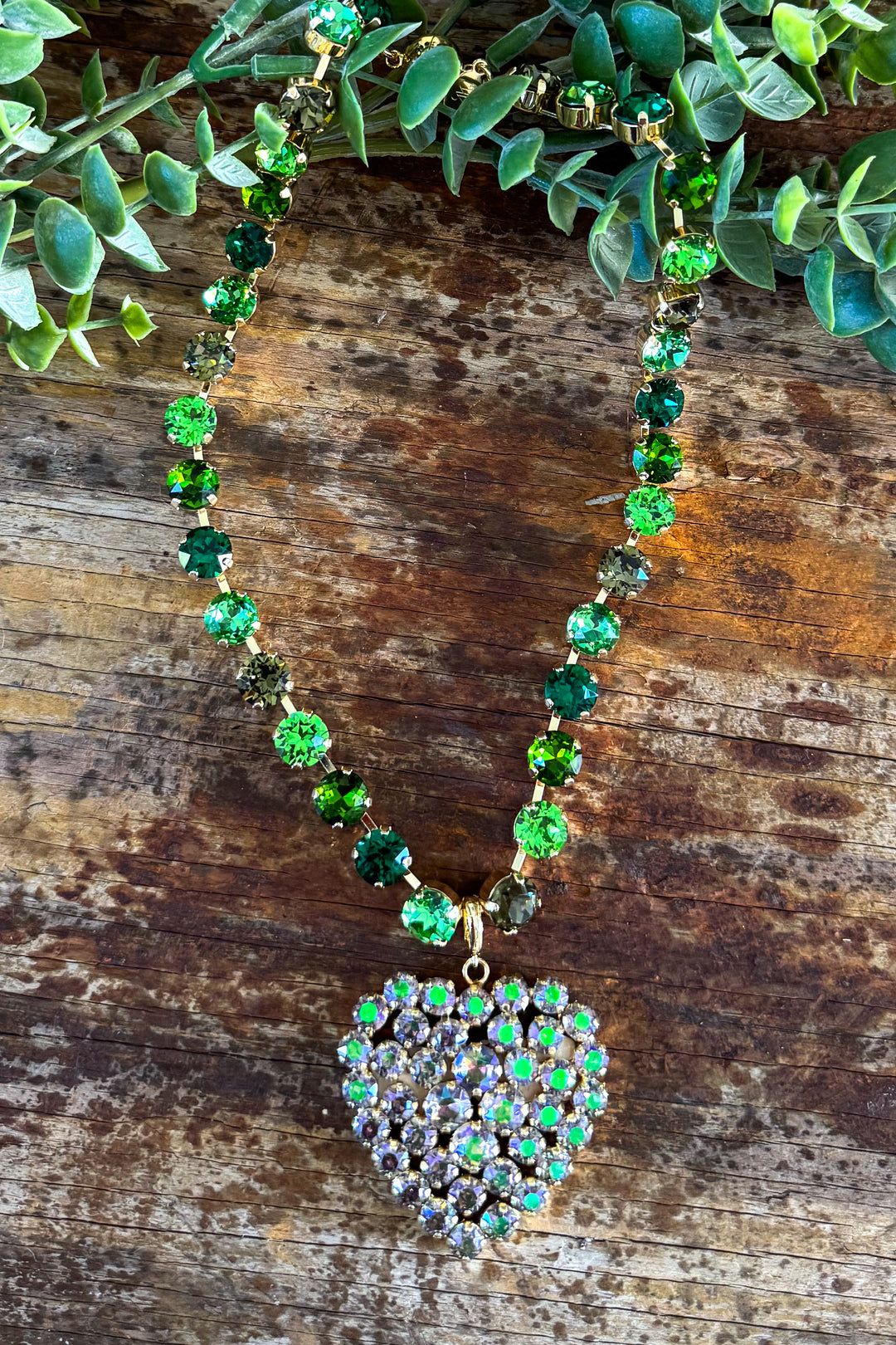 WAFA Heart Necklace  - Green