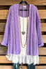 Cozy Haven Cardigan - Lilac