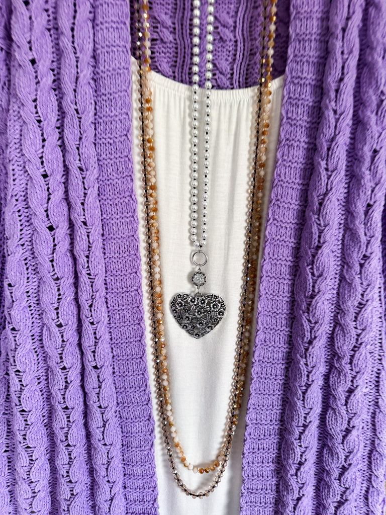 Cozy Haven Cardigan - Lilac