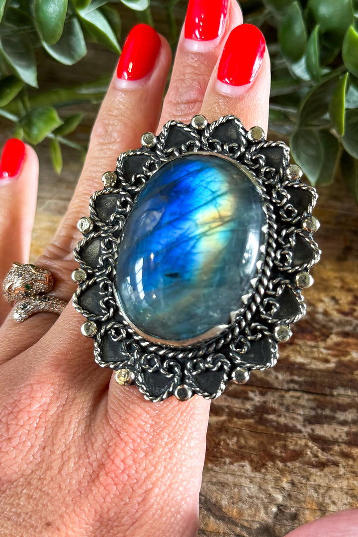 My favorite Memories Ring - Labradorite - Adjustable Ring