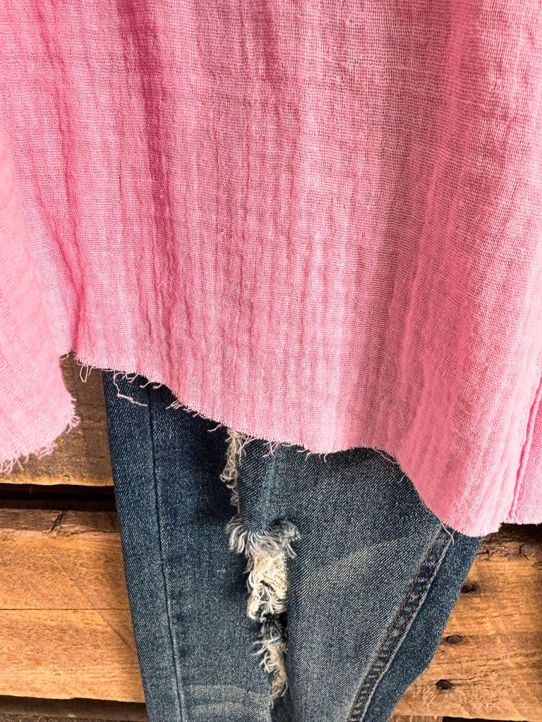 Vibrant Voyage Top - Pink Apricot - 100% COTTON