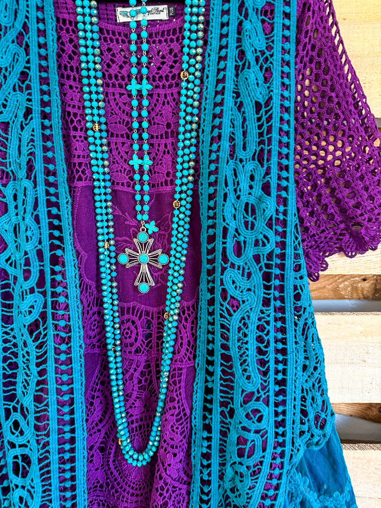 AHB EXCLUSIVE: Dream Weaver Vest - Teal - 100% COTTON