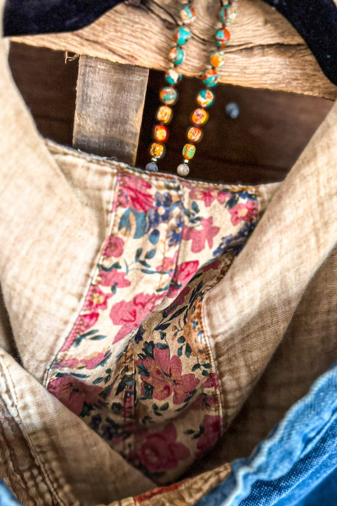 Capturing Balance Top - Denim - 100% COTTON