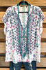 Traditional Salutations Top - Ivory Multi