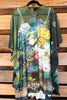 Blooming Boldly Kimono - Green
