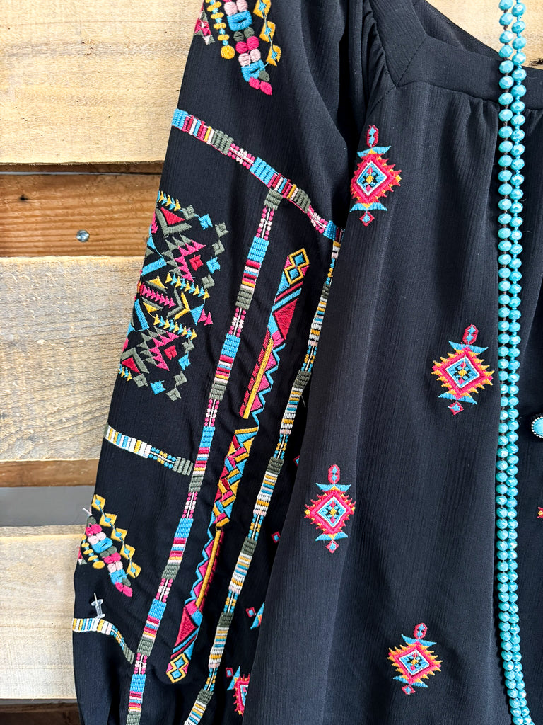 Staying Prepared Blouse - Black