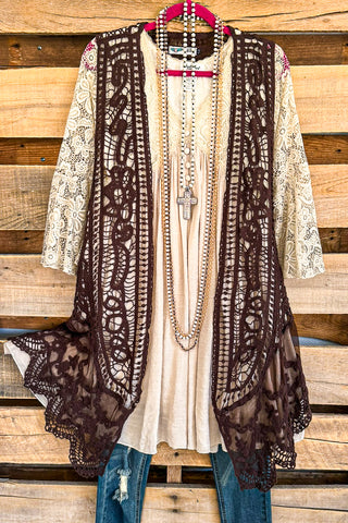 Mandala Print Oversided Kimono - Gray