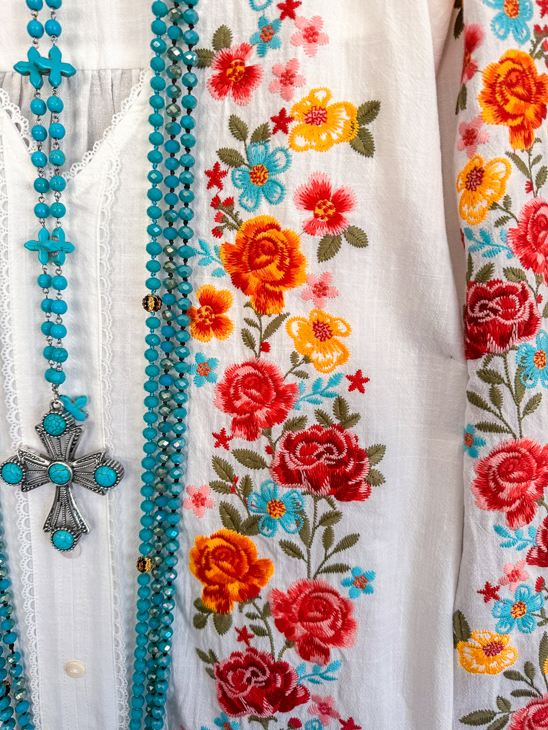 AHB EXCLUSIVE: Dearly Loved Embroidery Top - Ivory - 100% COTTON - SALE